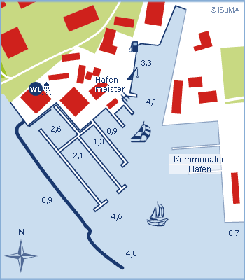Hafenplan Yachthafen Burgstaaken Insel Fehmarn