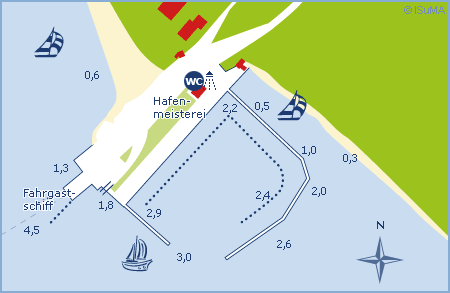 Yachthafen Glewitzer Fähre Insel Rügen