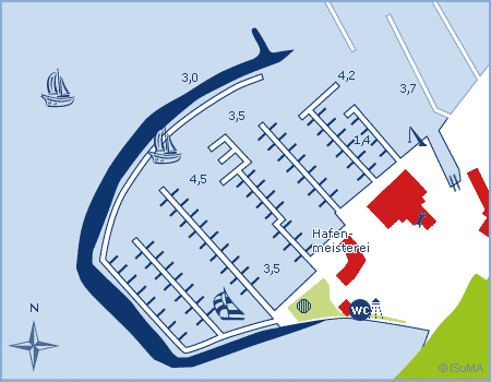 Hafenplan Yachthafen „Baltic Bay Marina“ Kieler Förde