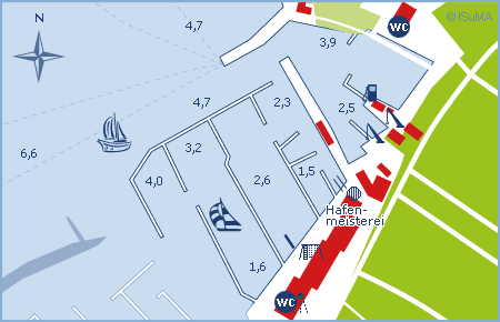 Hafenplan Yachthafen Laboe Kieler Förde