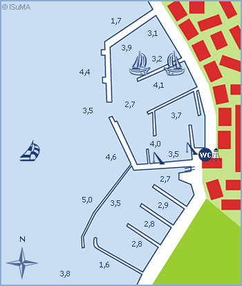 Hafenplan Yachthafen Möltenort Kieler Förde