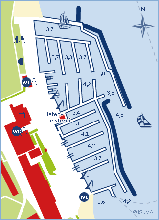 Hafenplan Yachthafen Schilksee/Olympiahafen Kieler Förde