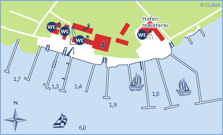 Yachthafen Gehlsdorf Süd Hansestadt Rostock