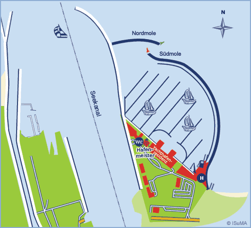 Hafenplan Yachthafen Hohe Düne Ostseebad Warnemünde